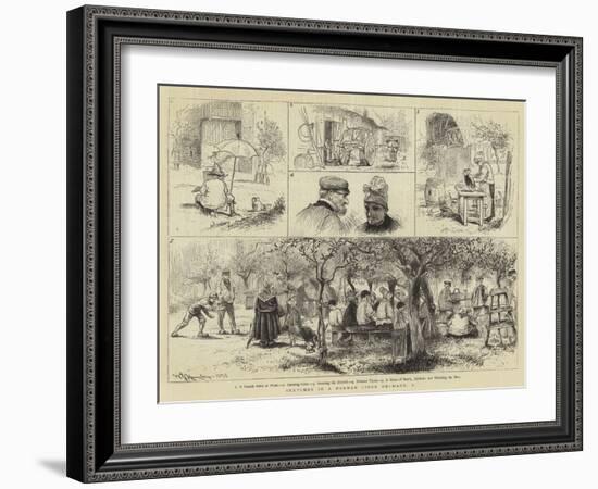 Sketches in a Norman Cider Orchard-William John Hennessy-Framed Giclee Print