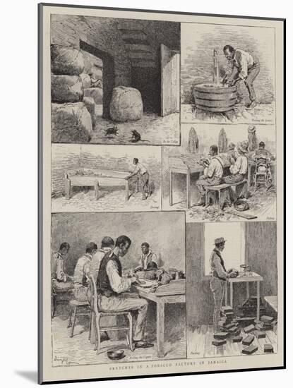 Sketches in a Tobacco Factory in Jamaica-Adrien Emmanuel Marie-Mounted Giclee Print
