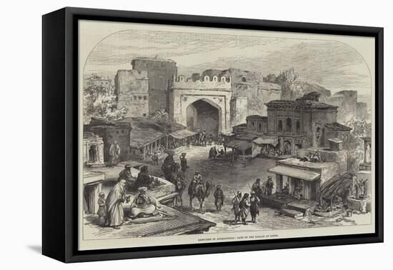 Sketches in Afghanistan, Gate of the Bazaar at Cabul-null-Framed Premier Image Canvas
