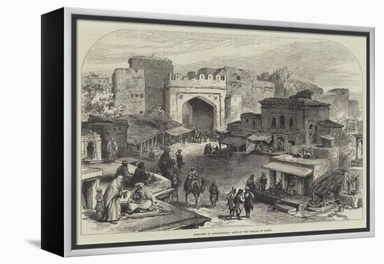 Sketches in Afghanistan, Gate of the Bazaar at Cabul-null-Framed Premier Image Canvas