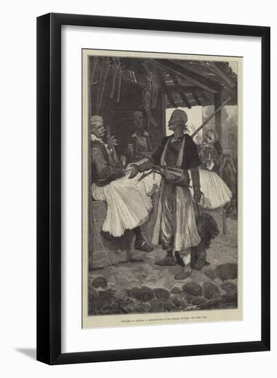 Sketches in Albania, a Bear-Fancier in the Bazaar, Scutari-Richard Caton Woodville II-Framed Giclee Print