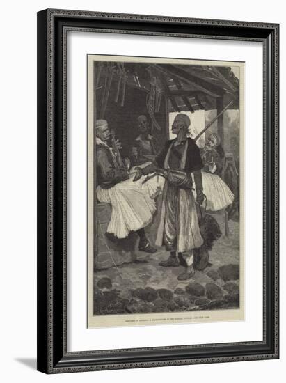 Sketches in Albania, a Bear-Fancier in the Bazaar, Scutari-Richard Caton Woodville II-Framed Giclee Print