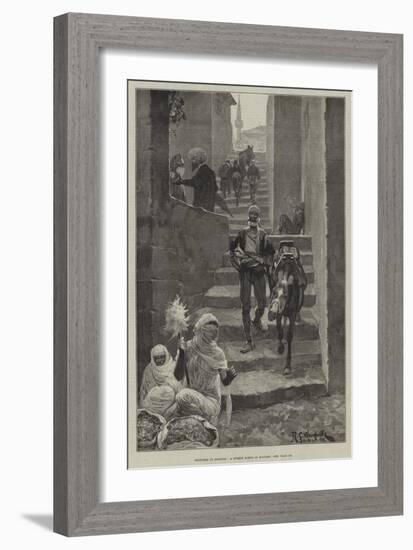 Sketches in Albania, a Street Scene in Scutari-Richard Caton Woodville II-Framed Giclee Print