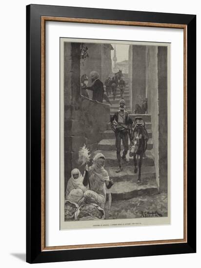 Sketches in Albania, a Street Scene in Scutari-Richard Caton Woodville II-Framed Giclee Print