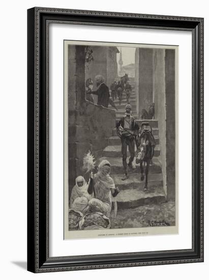 Sketches in Albania, a Street Scene in Scutari-Richard Caton Woodville II-Framed Giclee Print