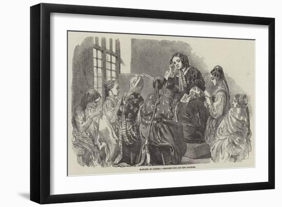 Sketches in Algeria, Madame Luce and Her Monitors-null-Framed Giclee Print