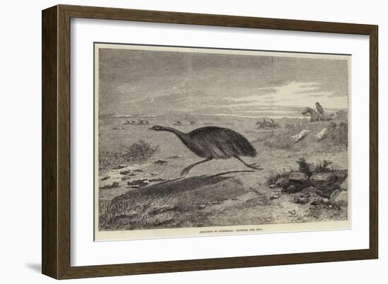 Sketches in Australia, Hunting the Emu-null-Framed Giclee Print