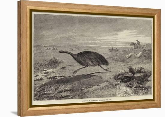 Sketches in Australia, Hunting the Emu-null-Framed Premier Image Canvas