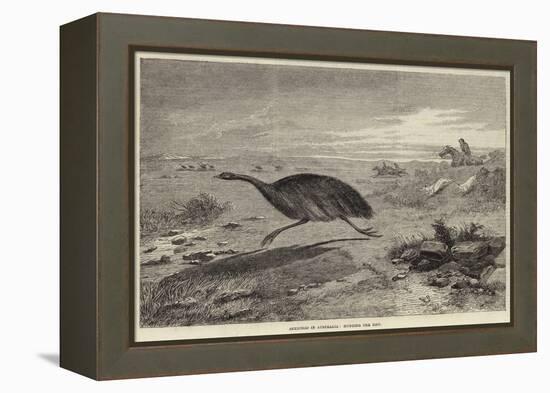 Sketches in Australia, Hunting the Emu-null-Framed Premier Image Canvas