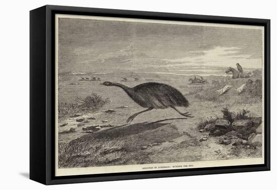 Sketches in Australia, Hunting the Emu-null-Framed Premier Image Canvas