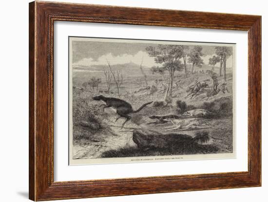 Sketches in Australia, Kangaroo Hunt-null-Framed Giclee Print