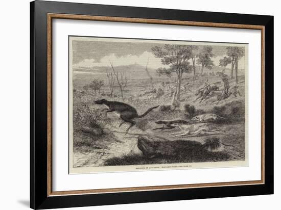 Sketches in Australia, Kangaroo Hunt-null-Framed Giclee Print