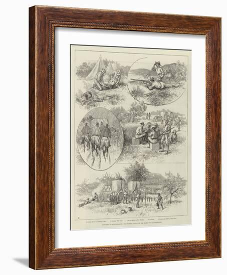 Sketches in Bechuanaland, the Border Police on the March to Matabeleland-null-Framed Giclee Print