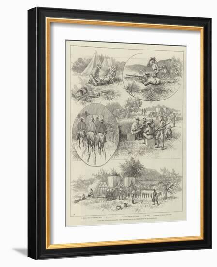 Sketches in Bechuanaland, the Border Police on the March to Matabeleland-null-Framed Giclee Print