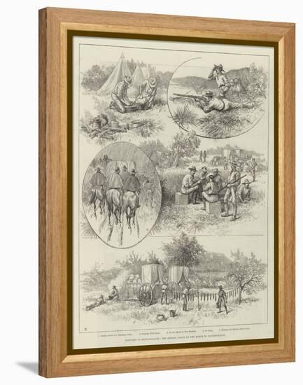 Sketches in Bechuanaland, the Border Police on the March to Matabeleland-null-Framed Premier Image Canvas