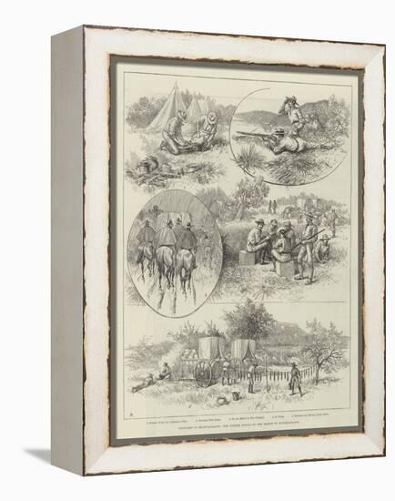 Sketches in Bechuanaland, the Border Police on the March to Matabeleland-null-Framed Premier Image Canvas