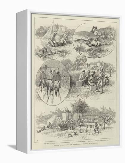 Sketches in Bechuanaland, the Border Police on the March to Matabeleland-null-Framed Premier Image Canvas