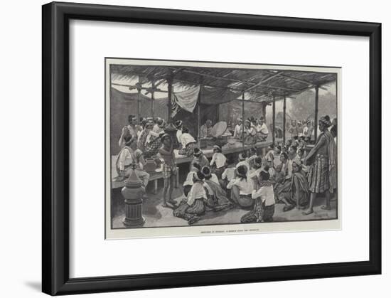 Sketches in Burmah, a Sermon from the Phoongye-Amedee Forestier-Framed Giclee Print