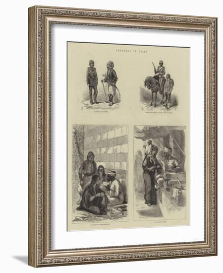 Sketches in Cairo-null-Framed Giclee Print