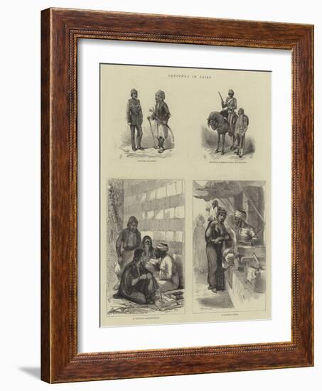 Sketches in Cairo-null-Framed Giclee Print