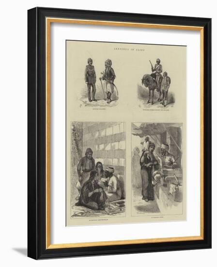 Sketches in Cairo-null-Framed Giclee Print