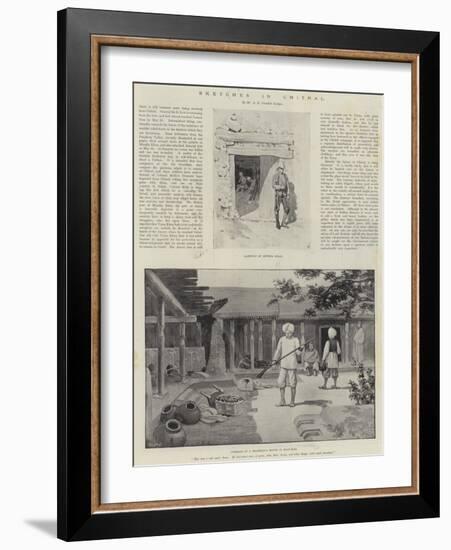 Sketches in Chitral-null-Framed Giclee Print