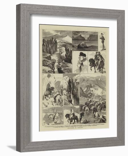 Sketches in Iceland-Alfred Chantrey Corbould-Framed Giclee Print