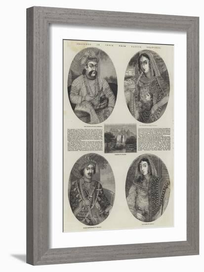 Sketches in India from Native Drawings-null-Framed Giclee Print