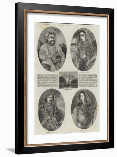 Sketches in India from Native Drawings-null-Framed Giclee Print