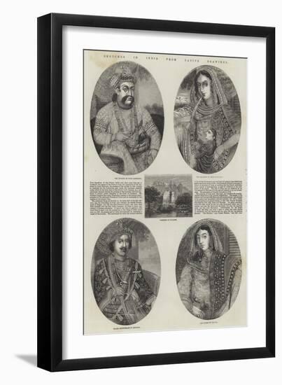 Sketches in India from Native Drawings-null-Framed Giclee Print