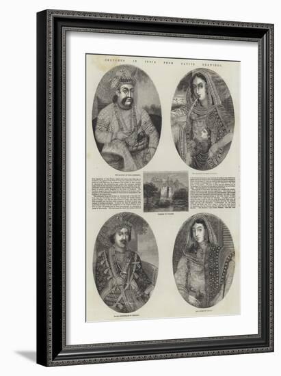 Sketches in India from Native Drawings-null-Framed Giclee Print