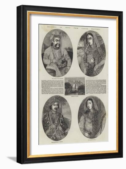 Sketches in India from Native Drawings-null-Framed Giclee Print