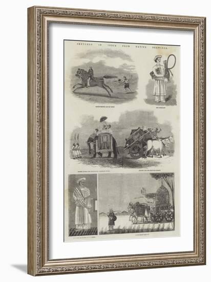 Sketches in India from Native Drawings-null-Framed Giclee Print