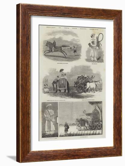 Sketches in India from Native Drawings-null-Framed Giclee Print