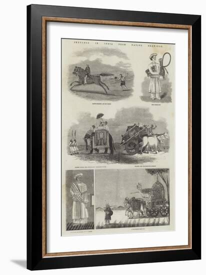 Sketches in India from Native Drawings-null-Framed Giclee Print