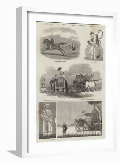 Sketches in India from Native Drawings-null-Framed Giclee Print