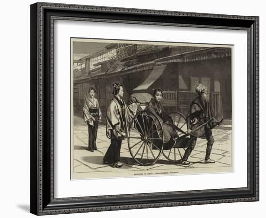 Sketches in Japan, Temple-Street, Nagasaki-null-Framed Giclee Print