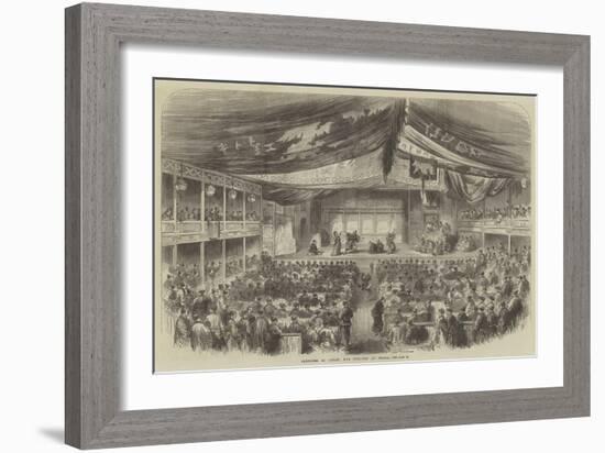 Sketches in Japan, the Theatre at Osaka-null-Framed Giclee Print