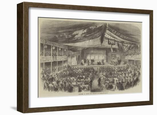 Sketches in Japan, the Theatre at Osaka-null-Framed Giclee Print