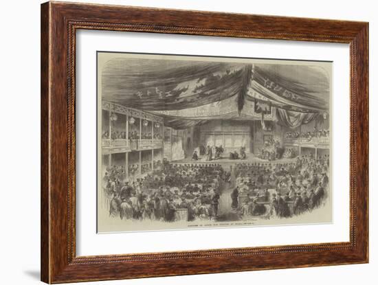 Sketches in Japan, the Theatre at Osaka-null-Framed Giclee Print