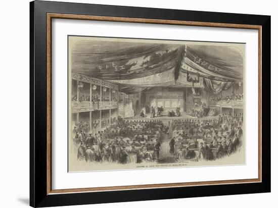 Sketches in Japan, the Theatre at Osaka-null-Framed Giclee Print