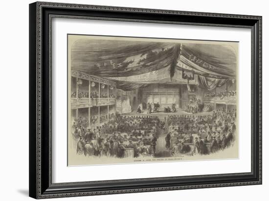 Sketches in Japan, the Theatre at Osaka-null-Framed Giclee Print