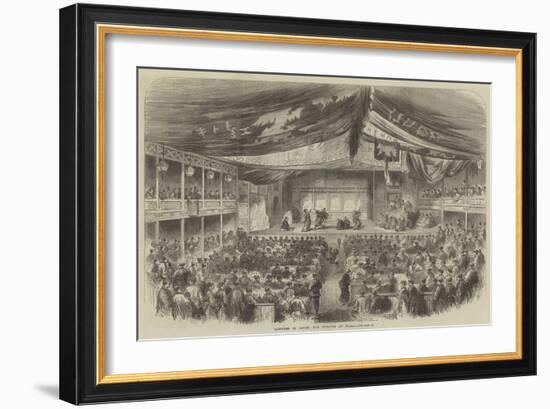Sketches in Japan, the Theatre at Osaka-null-Framed Giclee Print