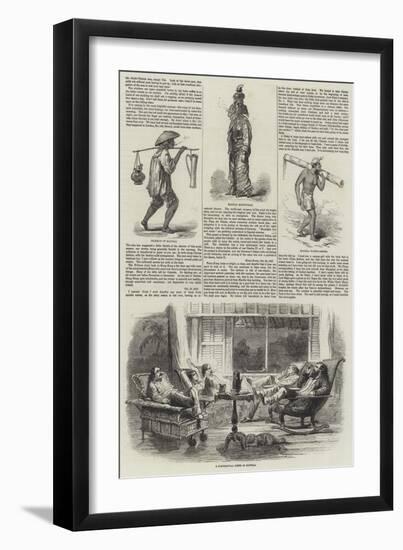 Sketches in Manilla-null-Framed Giclee Print