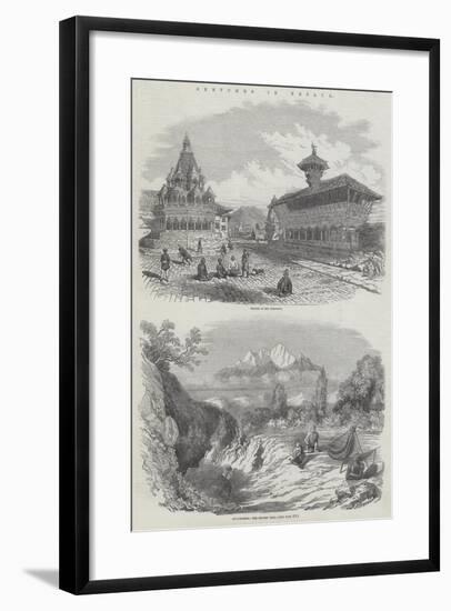 Sketches in Nepaul-null-Framed Giclee Print