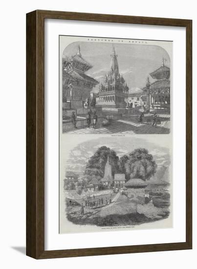 Sketches in Nepaul-null-Framed Giclee Print