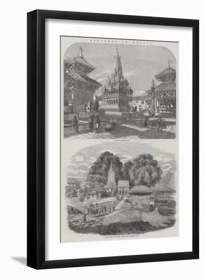 Sketches in Nepaul-null-Framed Giclee Print