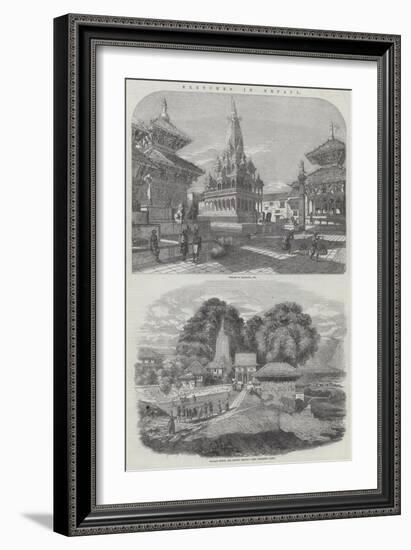 Sketches in Nepaul-null-Framed Giclee Print