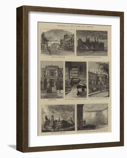 Sketches in Paris after the Fighting-null-Framed Giclee Print