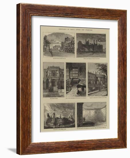 Sketches in Paris after the Fighting-null-Framed Giclee Print